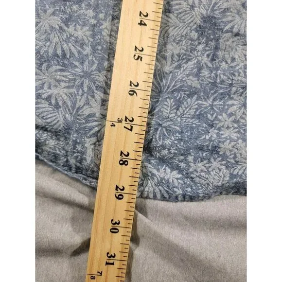 Banana Republic Soft Wash Denim S/S Button Up Shirt Men XL Tropical Jungle Print - Picture 3 of 7